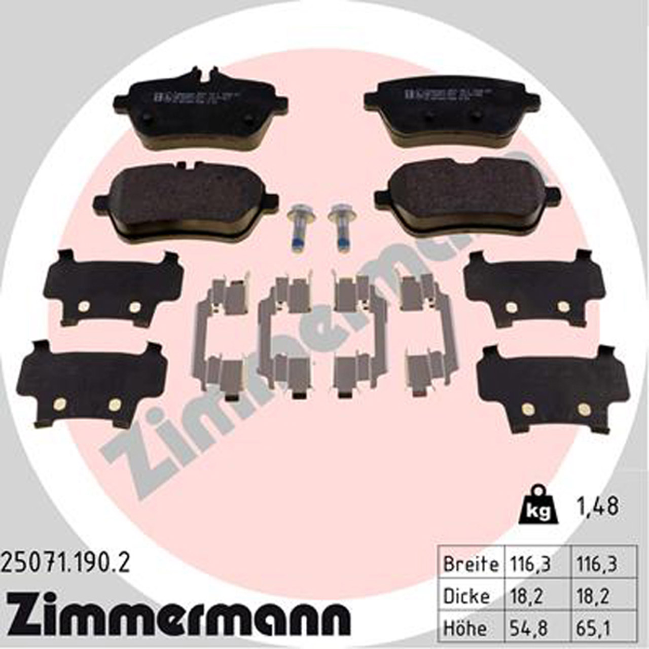 ZIMMERMANN Bremsbeläge für MERCEDES S-KLASSE W222 A217 C217 SL R231 hinten