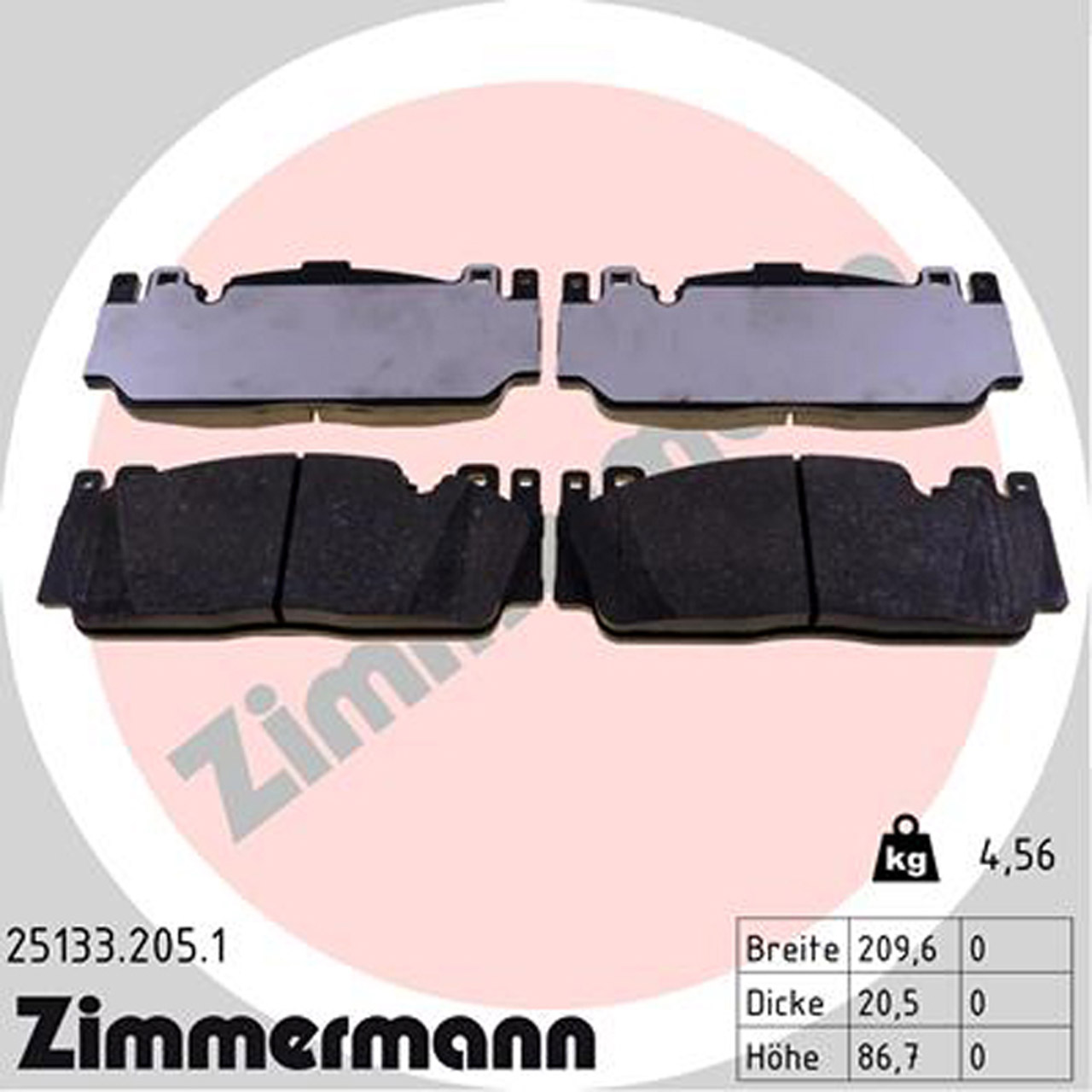 ZIMMERMANN Bremsbeläge + Wako BMW 5er F10 M5 6er F12 F13 M6 560/575/600 PS vorne