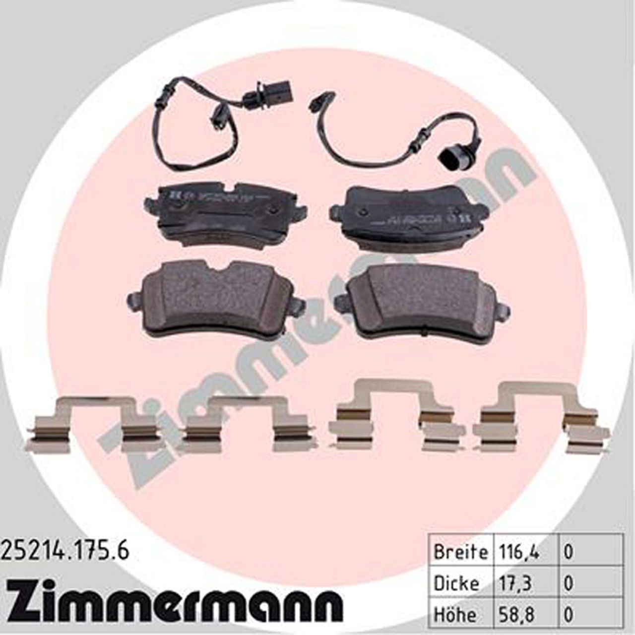 ZIMMERMANN Bremsbeläge Bremsklötze + Wako AUDI A8 (4H) PR-1KW/1KY/1KZ/1KE hinten