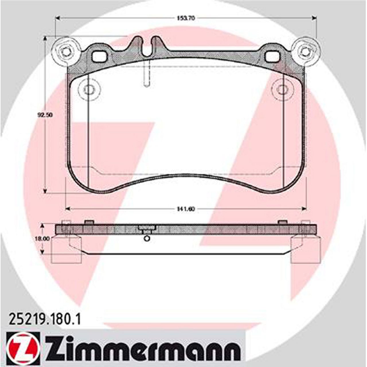 ZIMMERMANN Bremsbeläge Bremsklötze für Mercedes C218 X218 W212 W221 C216 vorne