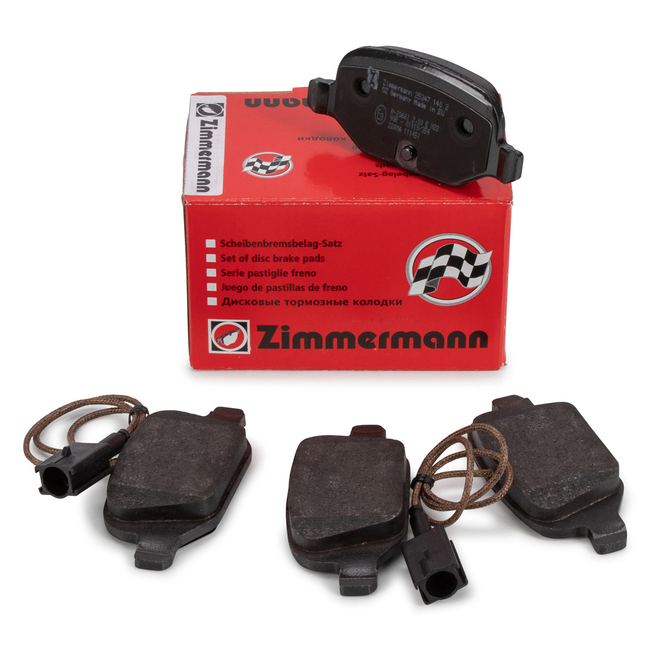 ZIMMERMANN Bremsbeläge + Sensor ABARTH / FIAT 500 (312_) 1.4 100-180 PS hinten