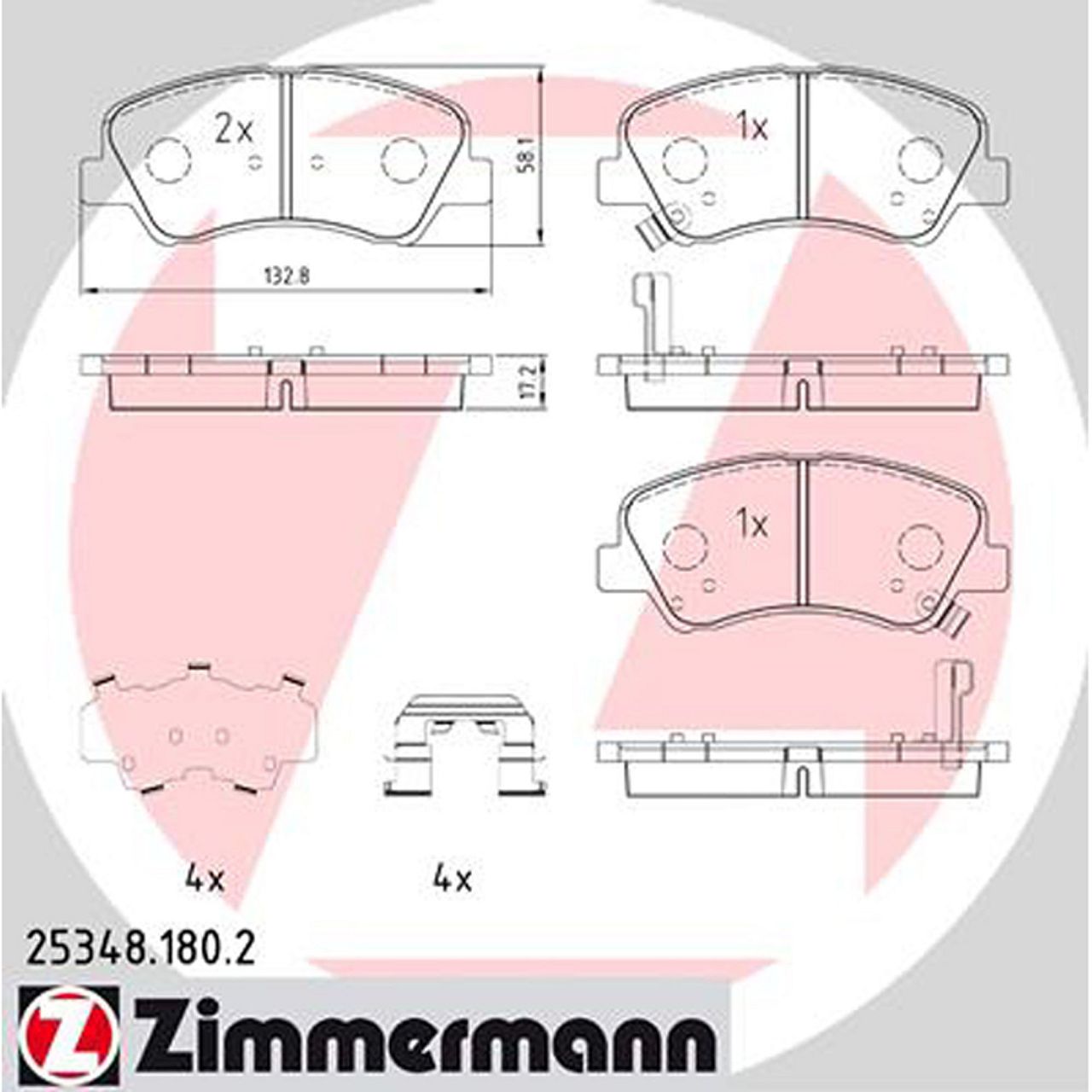 ZIMMERMANN Bremsscheiben + Bremsbeläge KIA Stonic (YB) 15 Zoll vorne