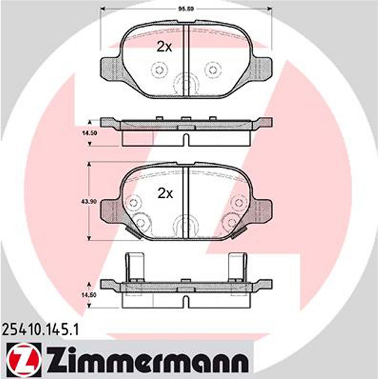 ZIMMERMANN Bremsscheiben + Beläge FIAT Panda (312_, 319_) 0.9/1.3 D Multijet 4x4 hinten