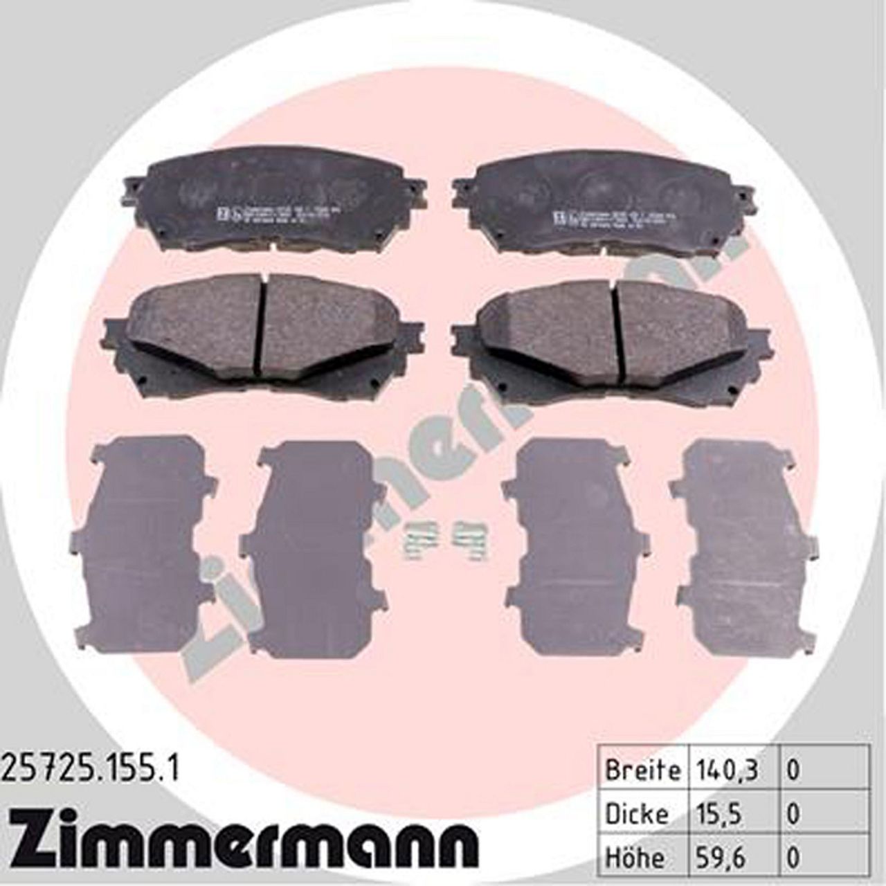 Zimmermann SPORT Bremsscheiben + Bremsbeläge MAZDA 6 (GJ, GL) 2.0 2.5 2.2 D vorne