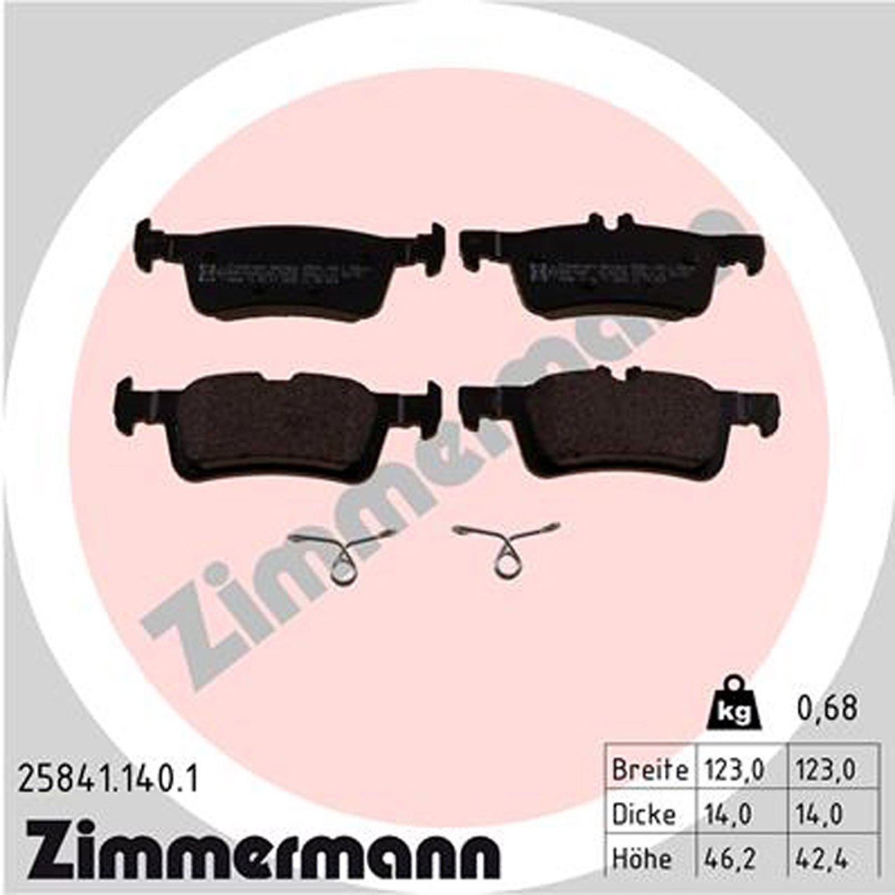 ZIMMERMANN Bremsscheiben + Beläge FORD Fiesta 7 1.0 EcoBoost 1.1 Ti-VCT 1.5 TDCi hinten