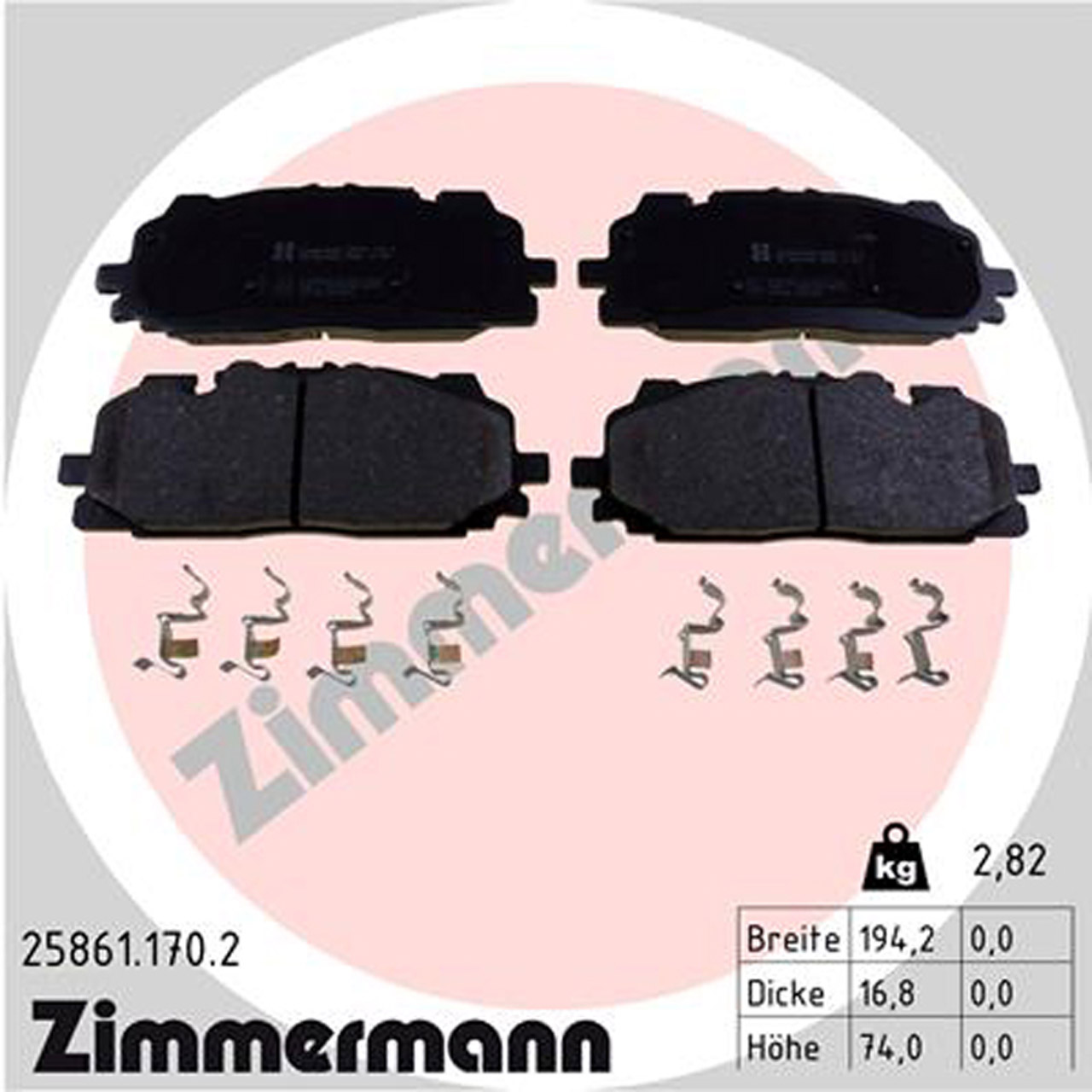 ZIMMERMANN Bremsbeläge + Warnkontaktkabel AUDI A4 (B9) A5 (F5) Q5 (FY) vorne