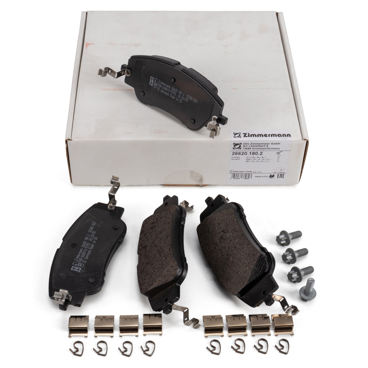 ZIMMERMANN Brake Pads for CITROEN C4 3, OPEL Corsa F, PEUGEOT 2008, 208 (front) 1681371180