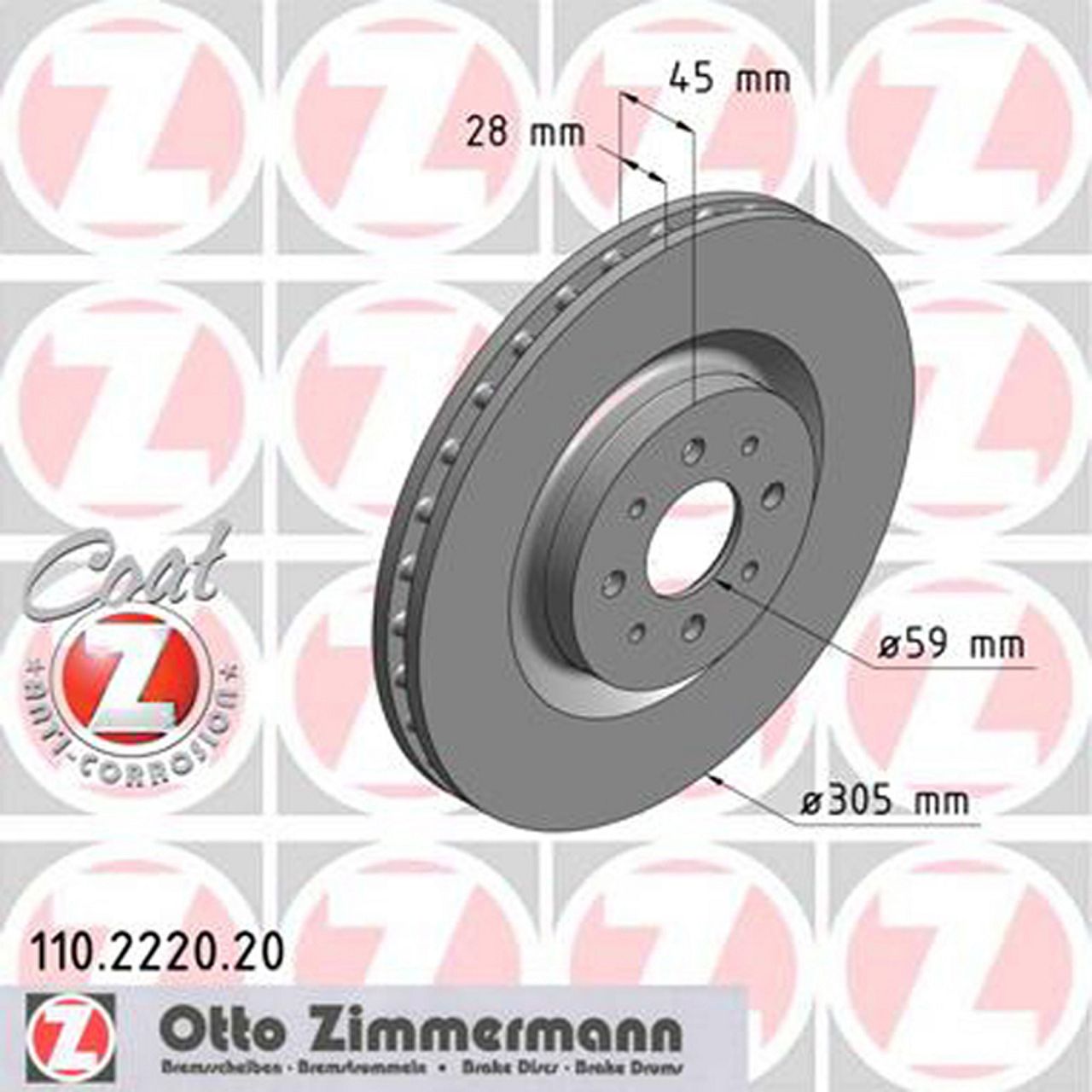 ZIMMERMANN Bremsscheiben + Beläge + Wako ALFA ROMEO Mito (955_) 1.4 155/163/170 PS vorne