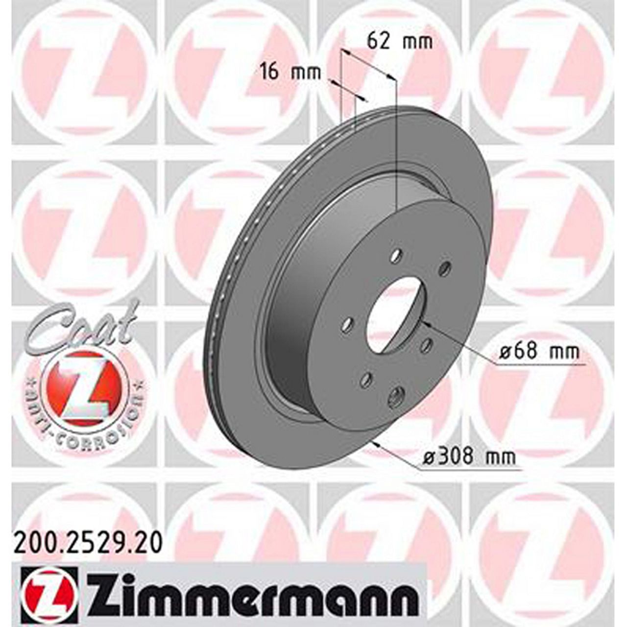 ZIMMERMANN Bremsscheiben für Infiniti FX Nissan Murano (Z50 Z51) 2.5 3.5 hinten
