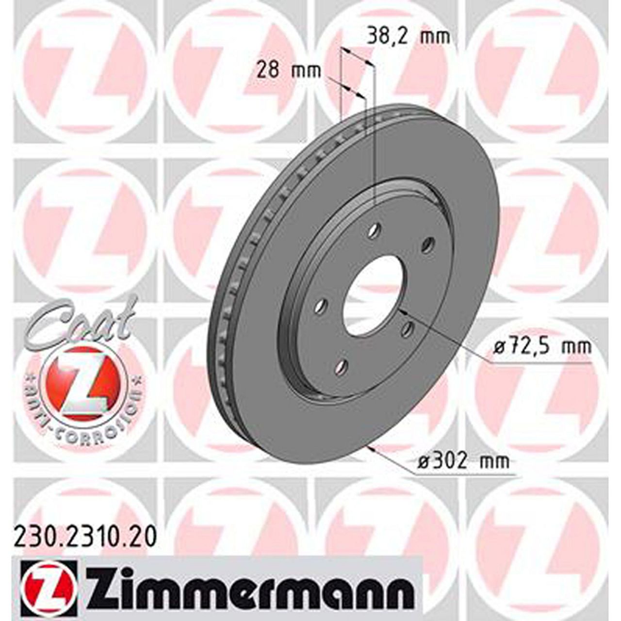 ZIMMERMANN Bremsscheiben + Bremsbeläge FIAT Freemont (345_) bis 01.2014 vorne
