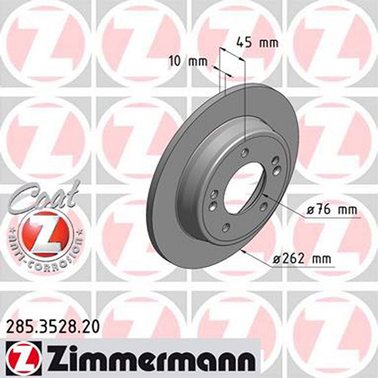 ZIMMERMANN Bremsscheiben für Hyundai i30 GD Veloster FS 1.4 1.6 1.6CRDi hinten