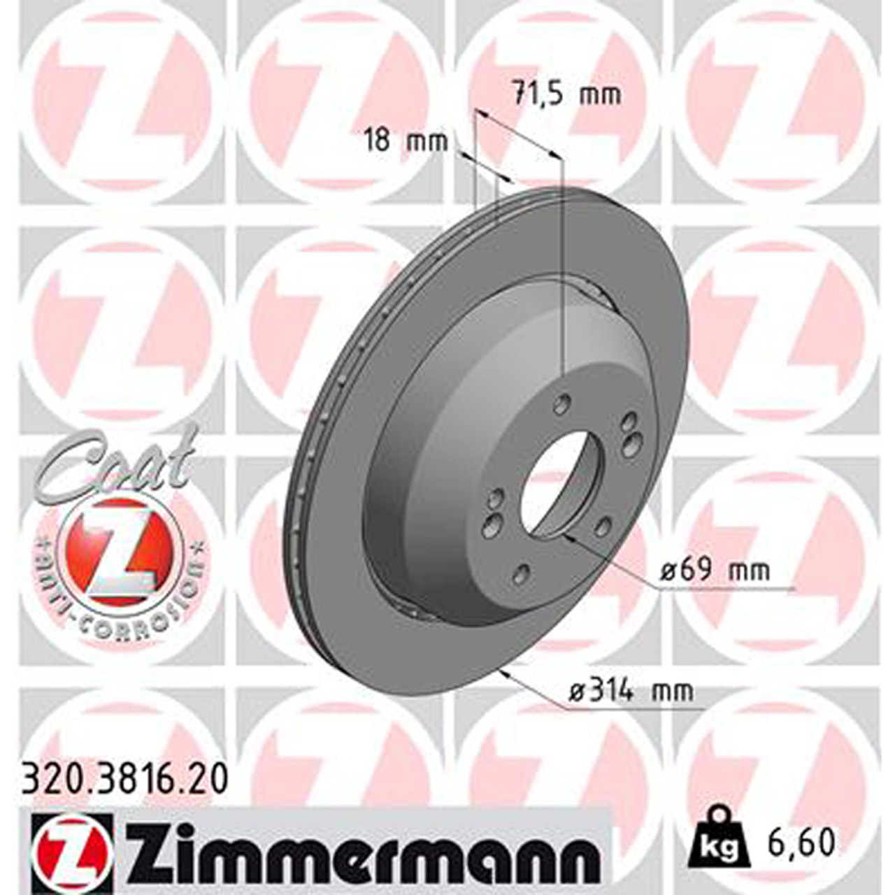 ZIMMERMANN Bremsscheiben + Bremsbeläge KIA Sorento 3 (UM) 2.4 GDI 3.3 2.0/2.2 CRDi hinten