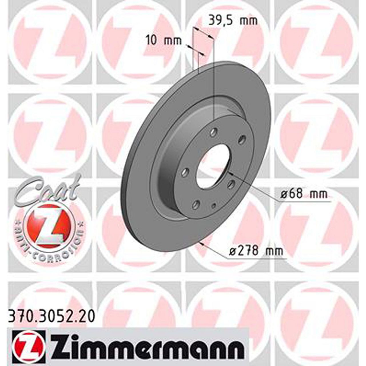 ZIMMERMANN Bremsscheiben + Bremsbeläge MAZDA 6 (GJ, GL) 2.0 2.5 2.2 D hinten