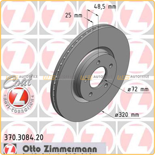 ZIMMERMANN Bremsscheiben Satz für Mazda 3 (BK BL) 2.3 MPS 260 PS vorne