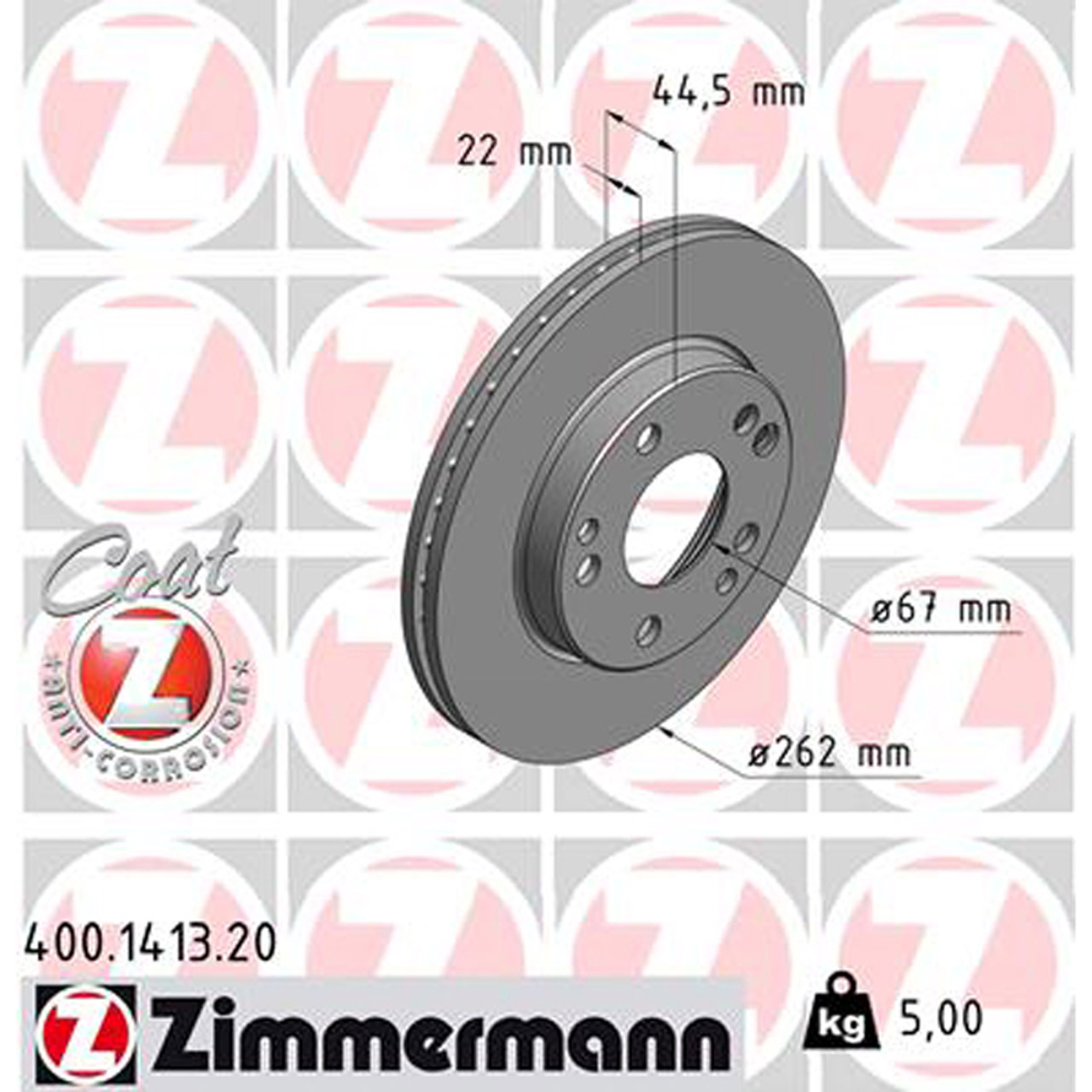 ZIMMERMANN Bremsscheiben Satz für MERCEDES 190 W201 E 2.3 2.6 Turbo-D 2.5 vorne