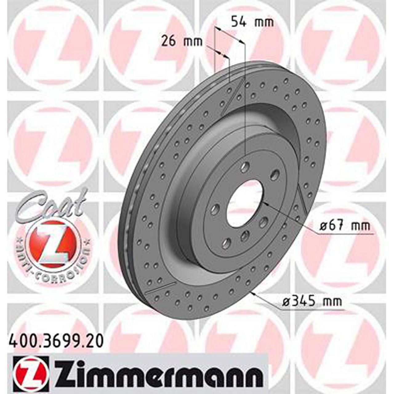 ZIMMERMANN Bremsscheiben für MERCEDES GL GLS X166 GLE M-KLASSE W166 C292 hinten