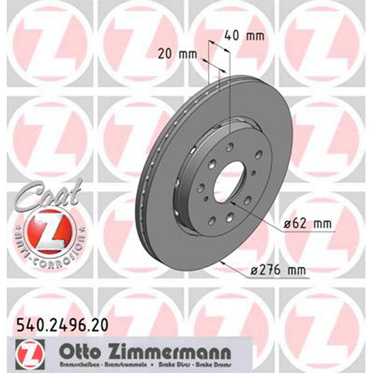 ZIMMERMANN Bremsscheiben + Beläge SUZUKI Swift 3 (MZ EZ) 1.6 Sport 125 PS vorne