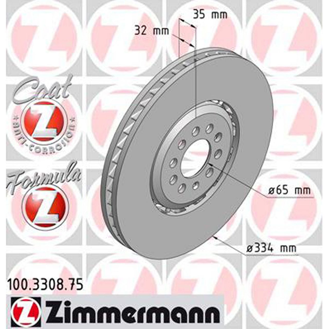 Zimmermann FORMULA Z Bremsscheiben Satz AUDI TT (8N3 8N9) 3.2 VR6 VW Golf 4 R32 vorne