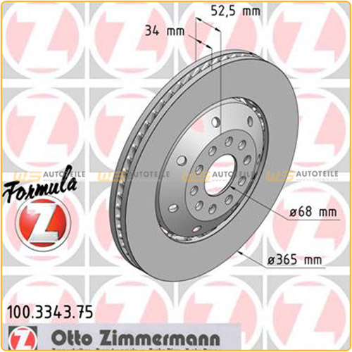 Zimmermann FORMULA Z Bremsscheiben Satz AUDI RS6 (C5) 450/480 PS 1LJ vorne