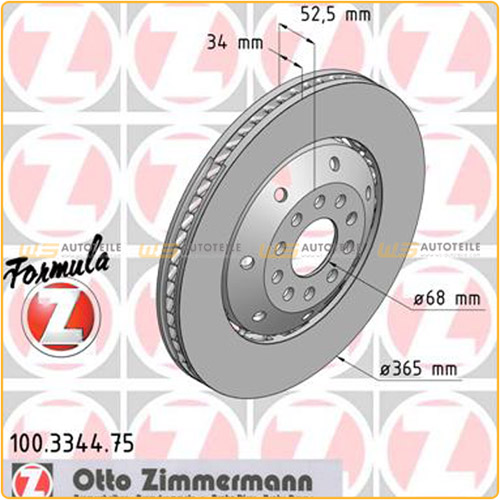 Zimmermann FORMULA Z Bremsscheiben Satz AUDI RS6 (C5) 450/480 PS 1LJ vorne