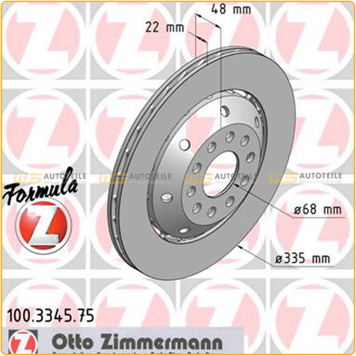 Zimmermann FORMULA Z Bremsscheiben Satz AUDI RS6 (C5) 450/480PS 1KZ hinten