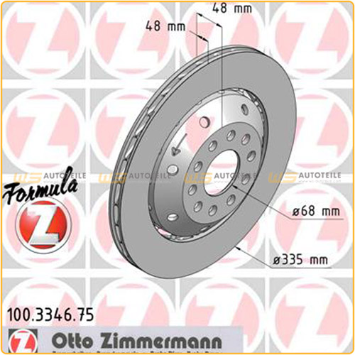 Zimmermann FORMULA Z Bremsscheiben Satz AUDI RS6 (C5) 450/480PS 1KZ hinten