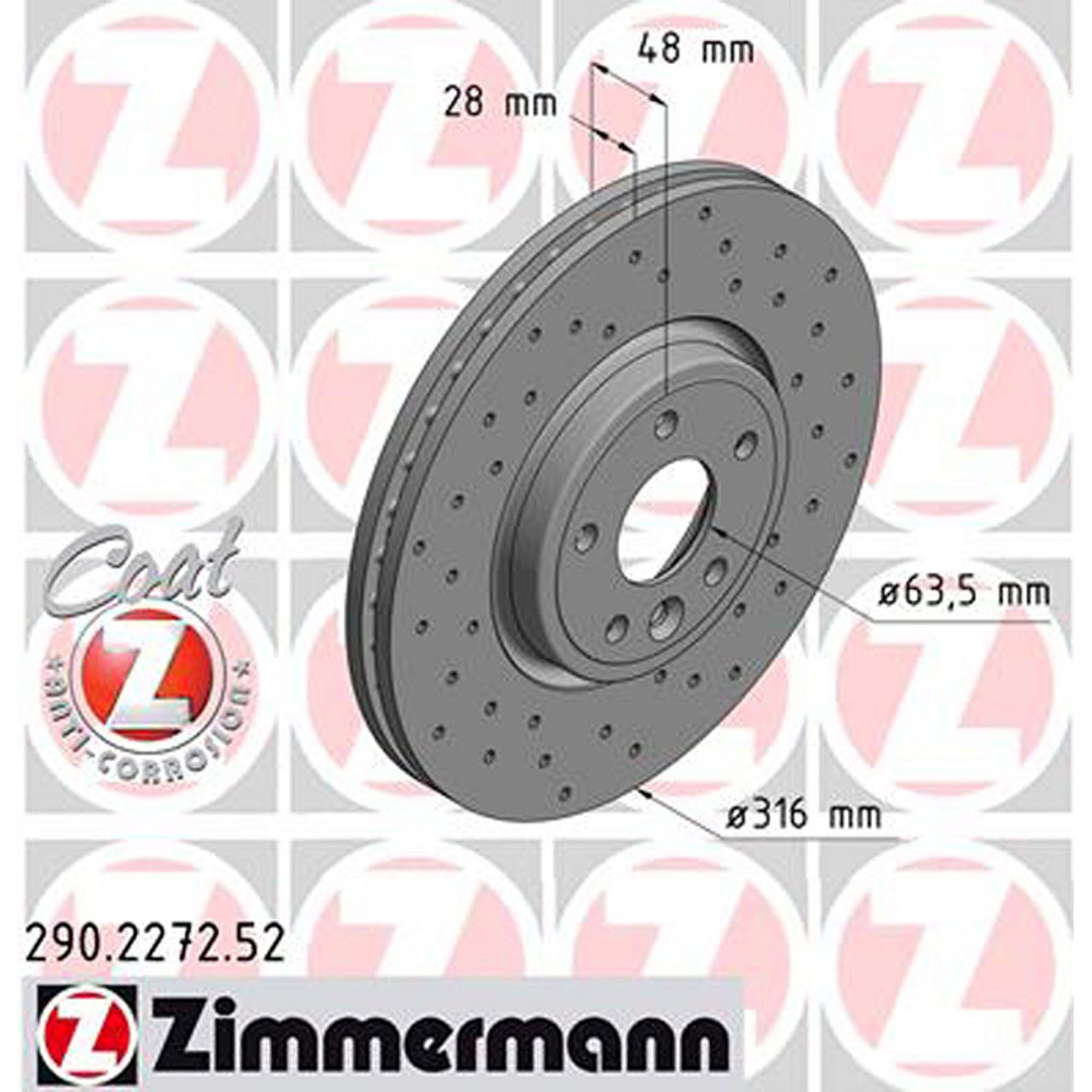 Zimmermann SPORT Bremsscheiben + Bremsbeläge JAGUAR XE (X760) 16 Zoll vorne