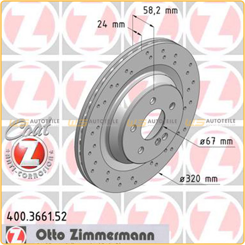 Zimmermann SPORT Bremsscheiben + Bremsbeläge + Wako MERCEDES S-Klasse W221 C216 hinten