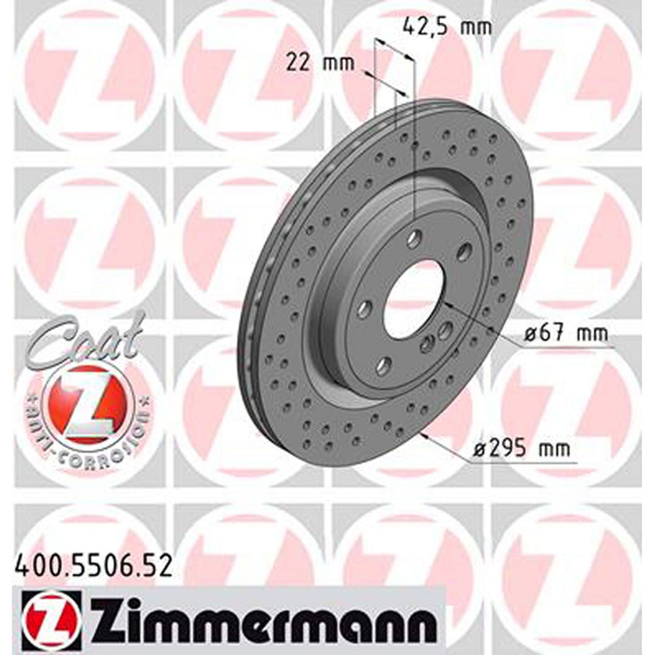 Zimmermann SPORT Bremsscheiben für MERCEDES W176 C117 X117 X156 4-matic hinten