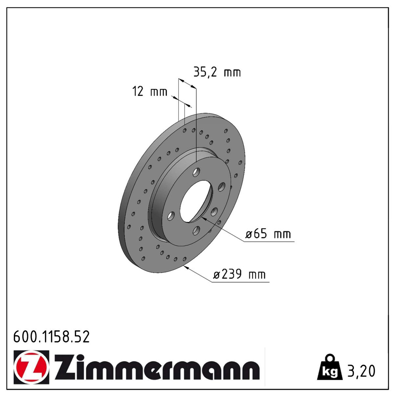 Zimmermann SPORT Bremsscheiben + Beläge VW Golf 3 1.4 1.6 1.8 1.9 D/TD/SDI ohne ABS vorne