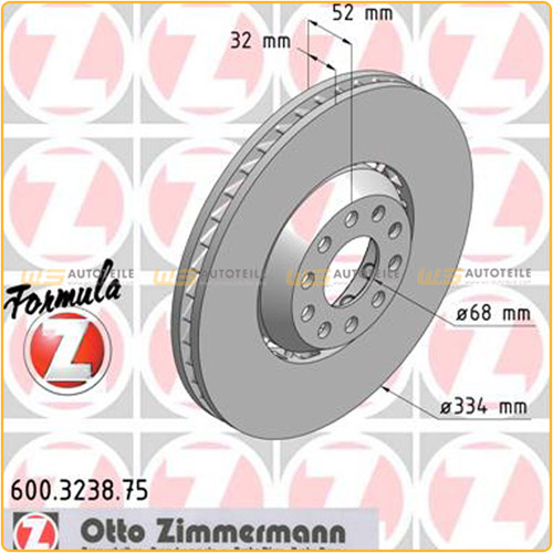 Zimmermann FORMULA Z Bremsscheiben Satz VW Passat (3B B5) 4.0 W8 4motion 275 PS vorne