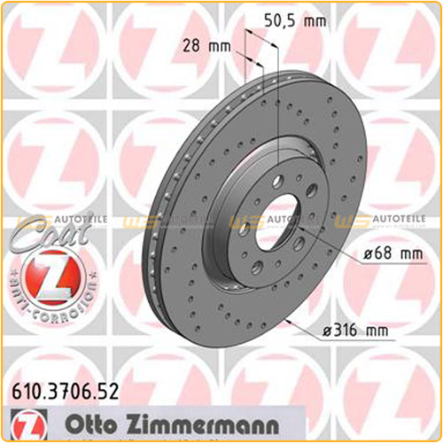 Zimmermann SPORT Bremsscheiben + Bremsbeläge VOLVO XC90 I (275) 16 Zoll vorne