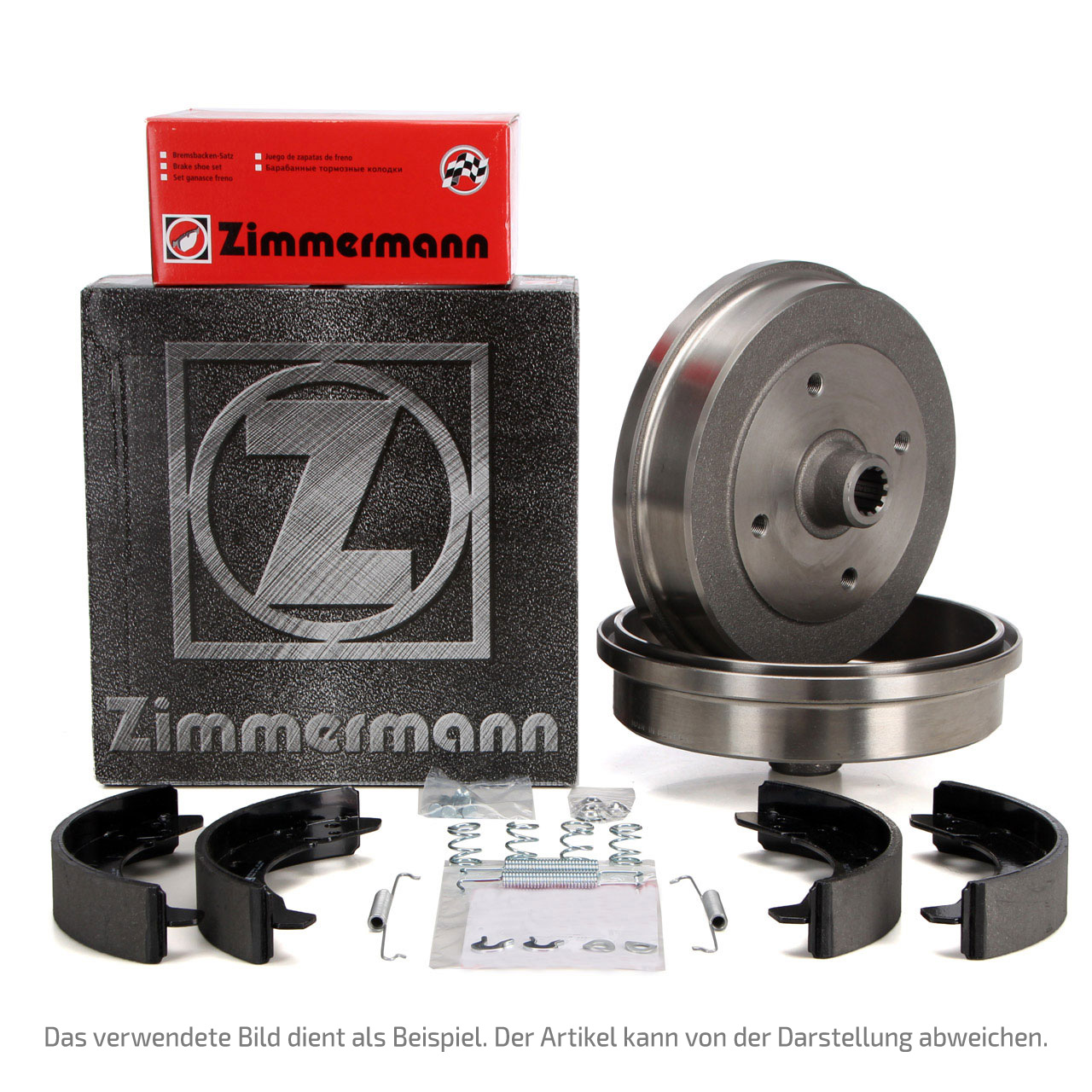 ZIMMERMANN Bremstrommeln + Bremsbacken FORD Fiesta 5 MK5 Fusion (JU_) mit ABS hinten