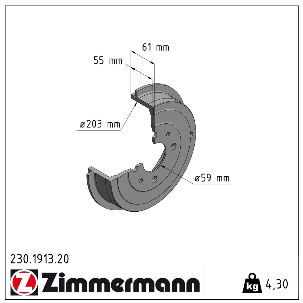 ZIMMERMANN Bremstrommeln + Bremsbacken LANCIA Ypsilon (843) hinten