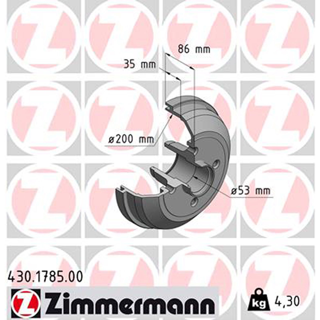 ZIMMERMANN Bremstrommeln Satz OPEL Corsa C 1.0-1.6 1.3/1.7 D ohne ABS hinten