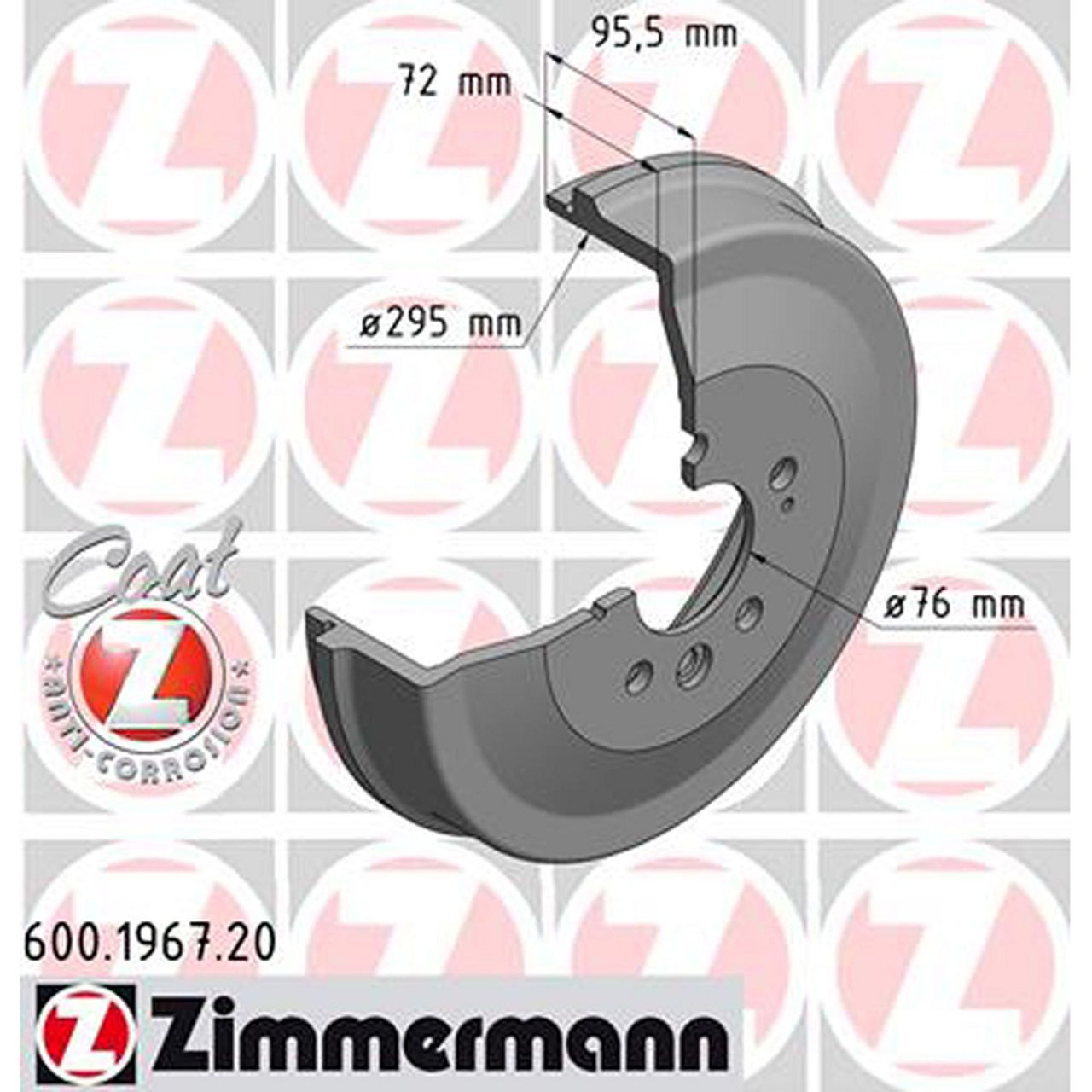 ZIMMERMANN Bremstrommeln Satz VW Amarok 2.0 TSI 2.0/3.0 TDI PR-2E3 hinten 2H0609617