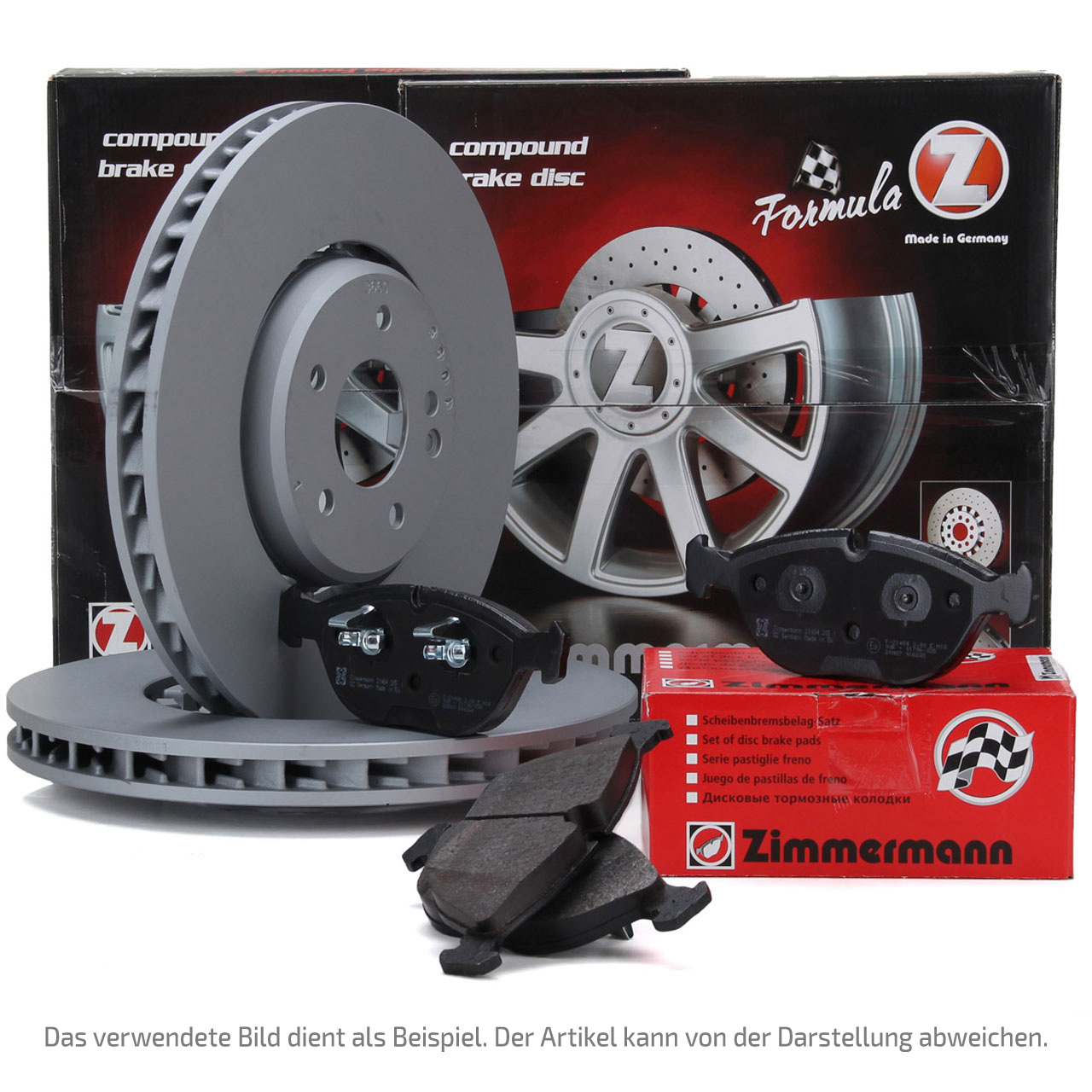 Zimmermann FORMULA Z Bremsscheiben + Bel&auml;ge f&uuml;r VW PASSAT B5 4.0 W8 4motion PR-1LC vorne