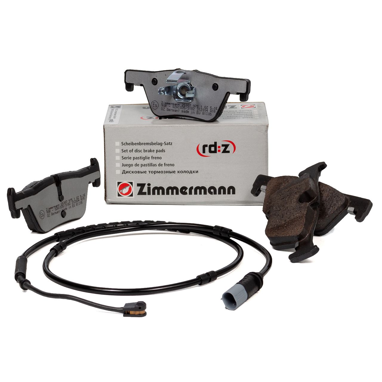 ZIMMERMANN rd:z Bremsbel&auml;ge + Wako f&uuml;r BMW 1er F20/21 2er F22/23 3er F30-34 4er hinten