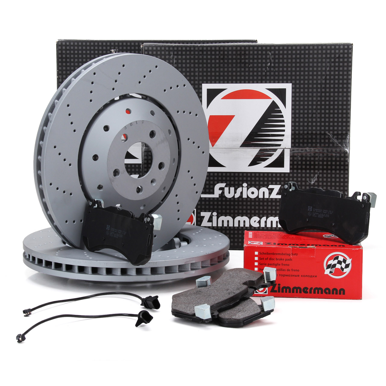 Zimmermann FORMULA Z Bremsscheiben + Bel&auml;ge + Wako f&uuml;r AUDI RS6 C6 PR-1LM vorne