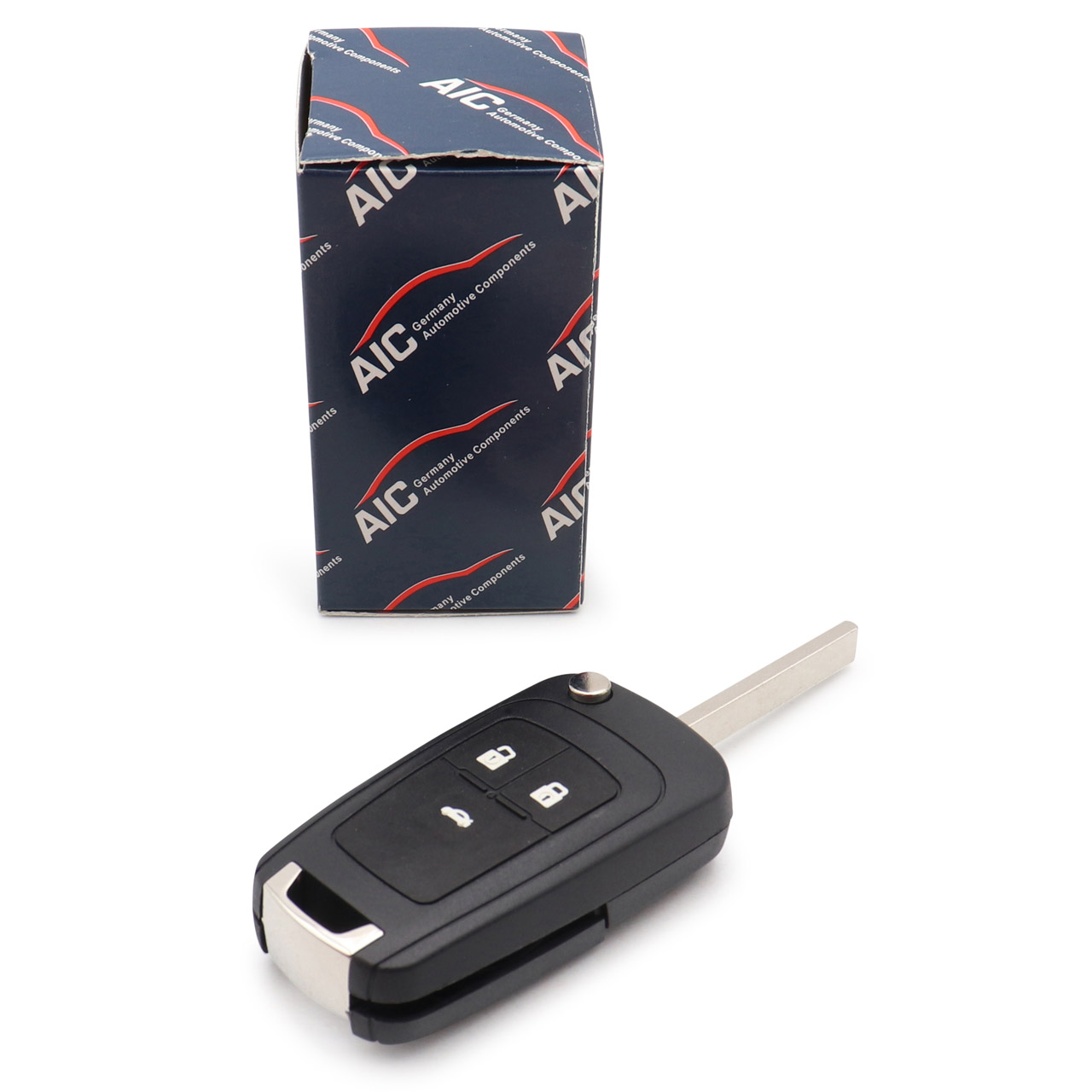 AIC 57542 Schlüsselgehäuse + Schlüsselrohling 3-Tasten für OPEL Astra J Insignia A Cascada
