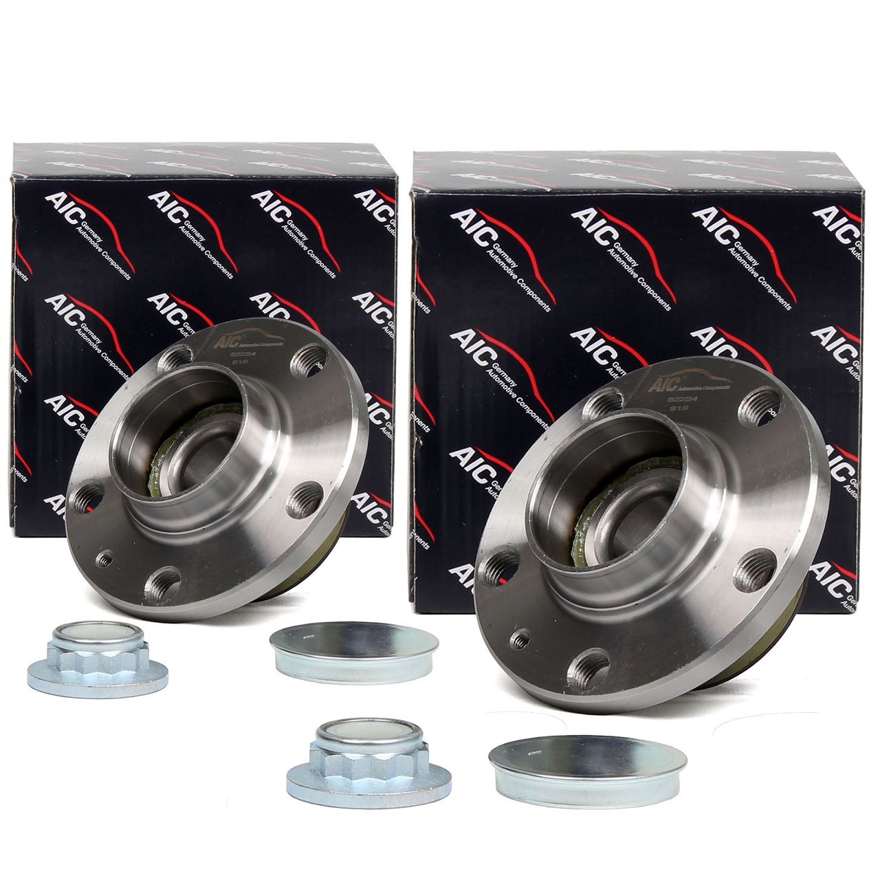 2x AIC Wheel Hub Bearings for AUDI A1, A2, SEAT IBIZA, SKODA FABIA, VW FOX, POLO (Rear)