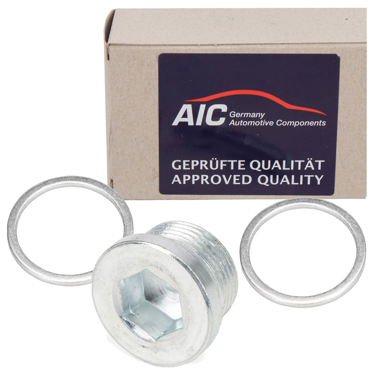 AIC &Ouml;lablassschraube N90215404 + 2x Dichtring N0438092 f&uuml;r VAG 6-/7-Gang