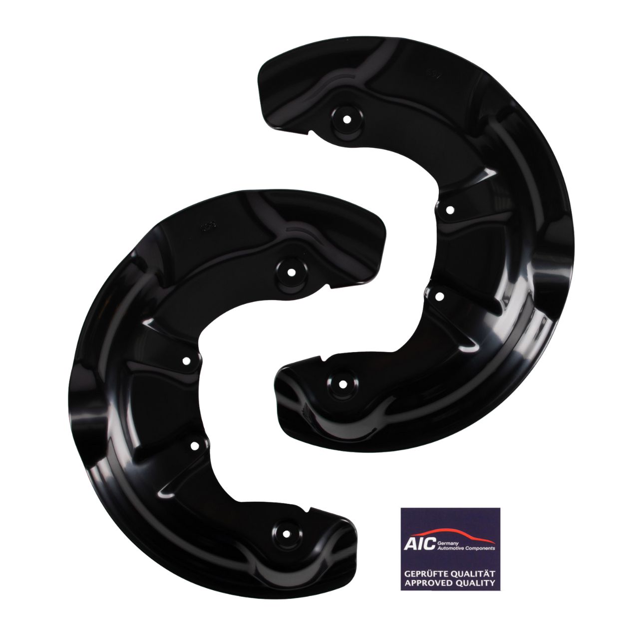 2x AIC Mudguard Cover Plate Anchor Plate Brake Disc for AUDI A6 S6 RS6 4F C6 (Front)