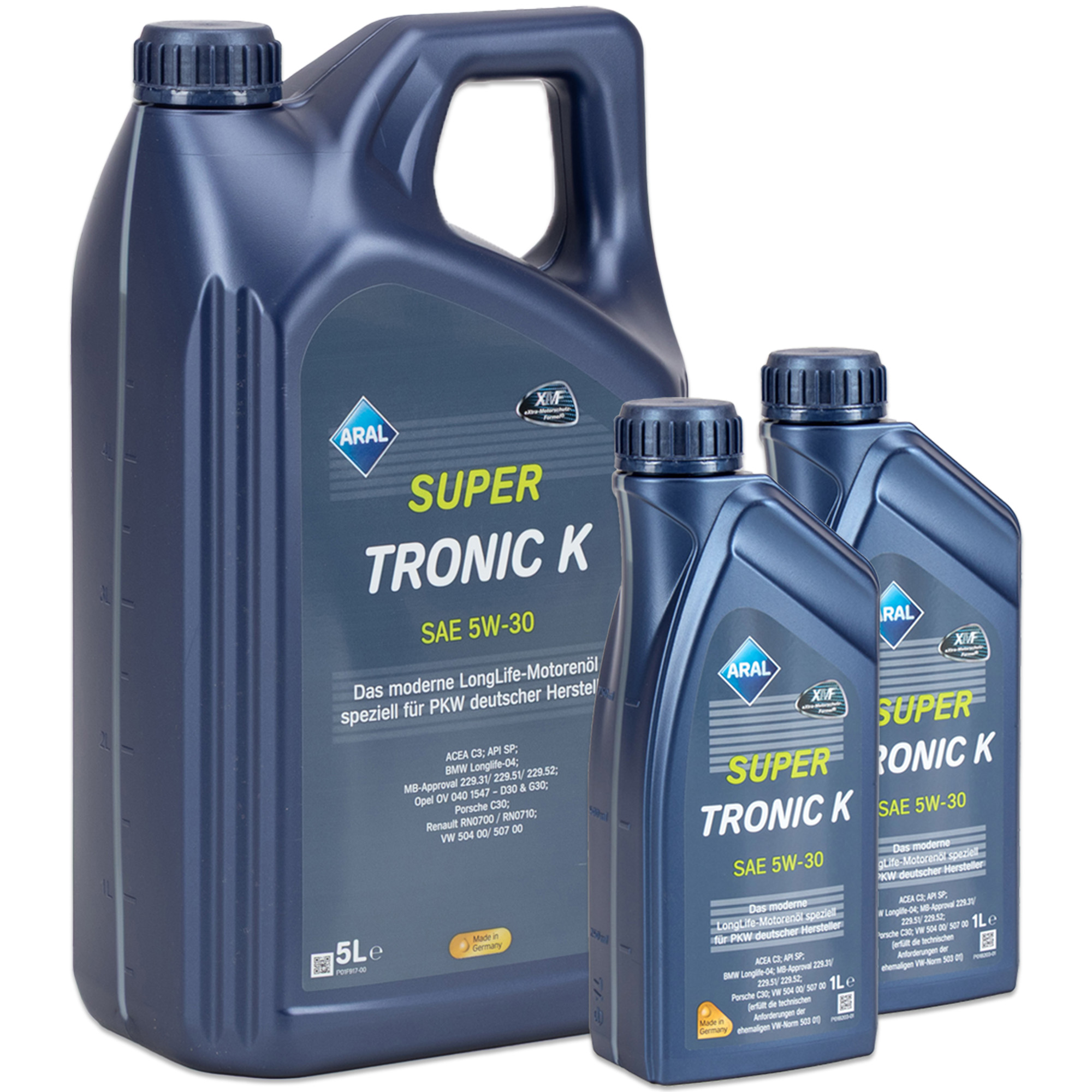 7L 7 Liter ARAL SUPER TRONIC K 5W-30 Motoröl für BMW LL04 VW 504.00/507.00 MB 229.31/51/52