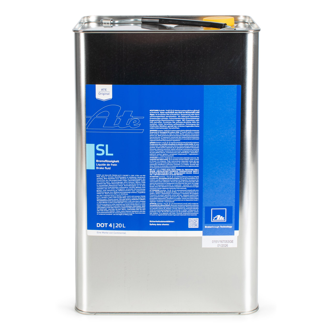20 L 20 liters ATE 03.9901-5811.2 705811 Brake Fluid SL DOT 4