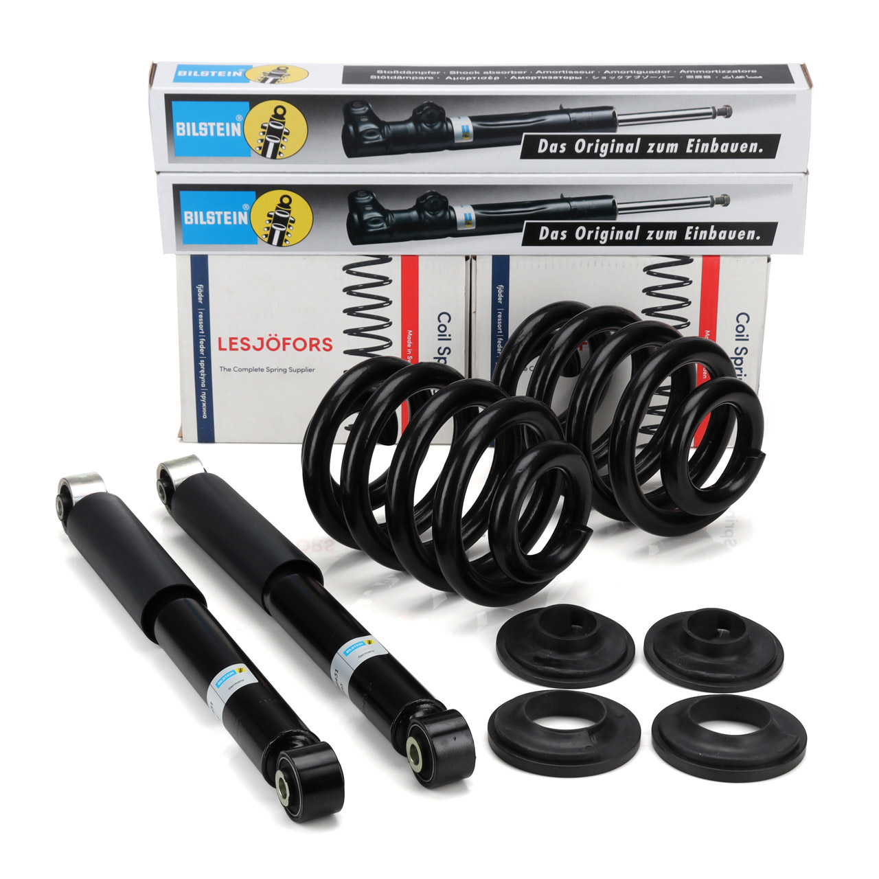 2x BILSTEIN B4 shock absorbers + LESJ&Ouml;FORS reinforced springs for VW Transporter T5/T6 (rear)