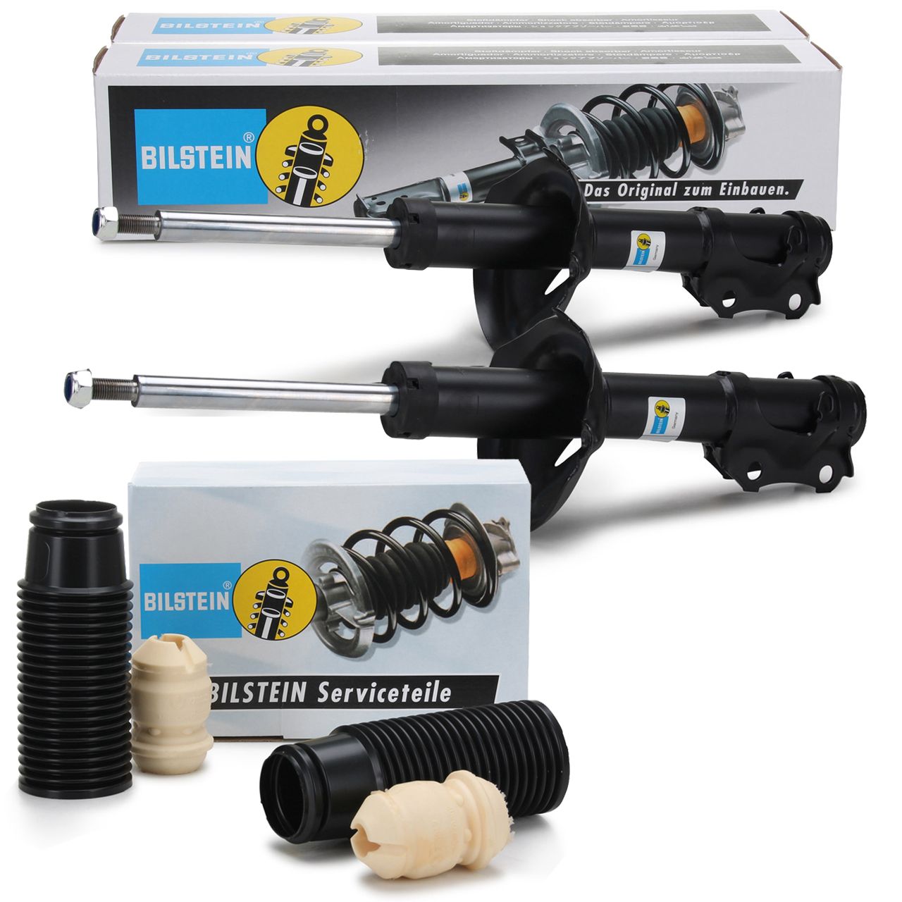 2x BILSTEIN B4 Sto&szlig;d&auml;mpfer + B1 Staubschutz f&uuml;r SEAT Ibiza 2 VW Golf 3 Polo 6N1 vorne