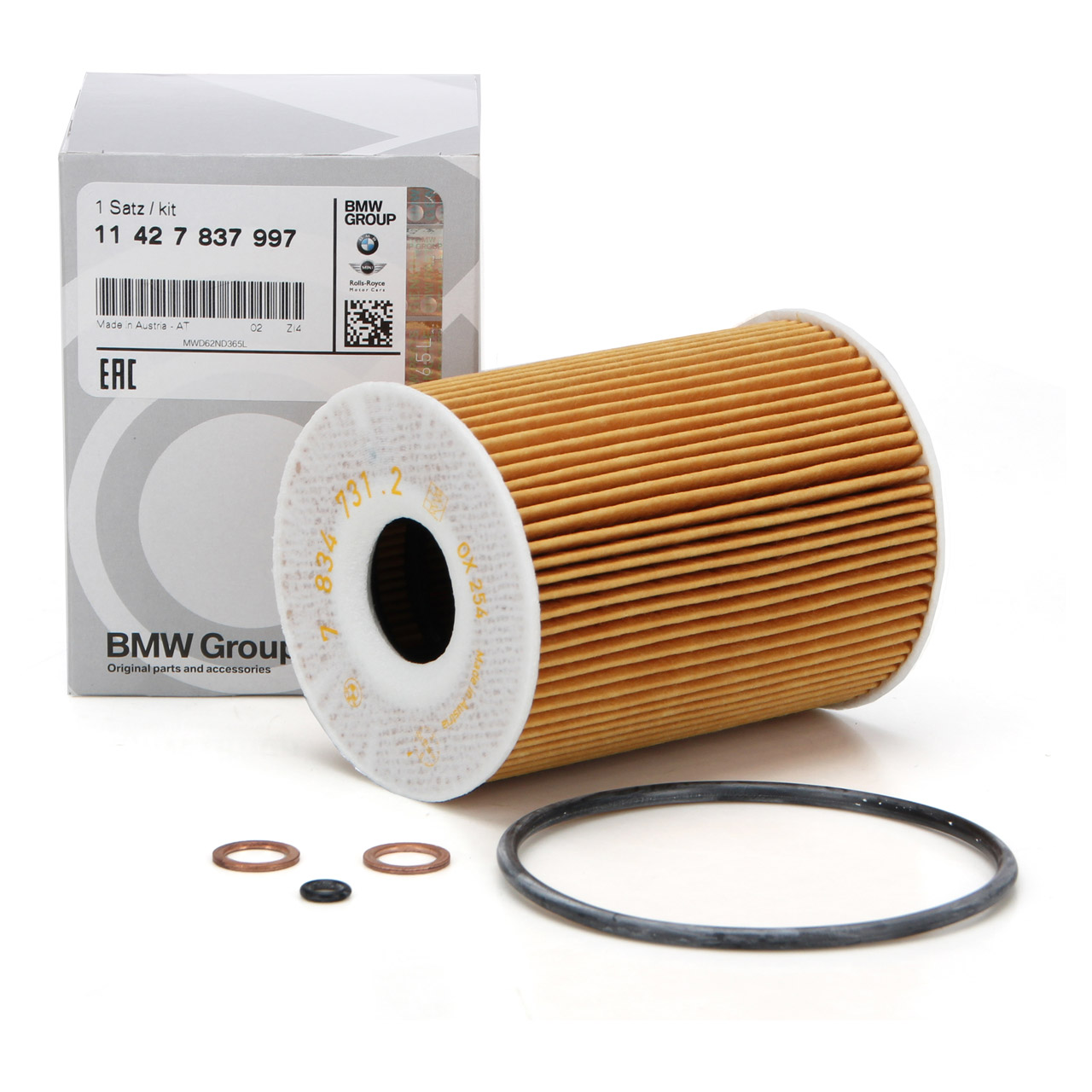 ORIGINAL BMW &Ouml;lfilter 3er E90 E92 E93 M3 + CRT + GTS 420-450PS S65 11427837997