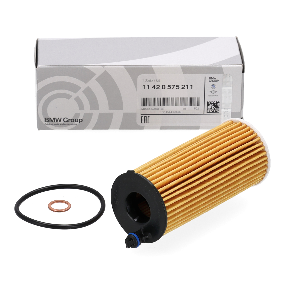 ORIGINAL BMW &Ouml;lfilter F20 F30/31 G20/21 F32/36 G22/26 G30/31 G60 G11 G01 G05 11428575211