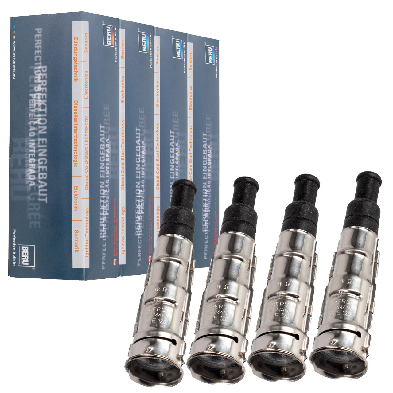 4x BERU ZLE120 Z&uuml;ndkerzenstecker f&uuml;r MERCEDES/8 W115 W123 W110 M115 M121 0001565210